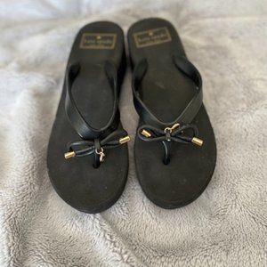 Kate Spade Wedge Sandals Black Size 6
